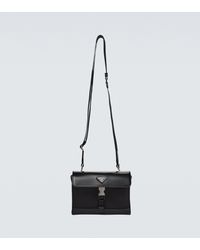 Prada Messenger Bag aus Nylon und Leder - Schwarz