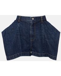 Sacai - Denim Shorts - Lyst