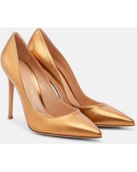 Gianvito Rossi - Gianvito 105 Metallic Leather Pumps - Lyst