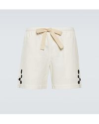 Commas - Embroidered Camp Shorts - Lyst