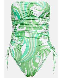 Melissa Odabash - Sydney Strapless Printed Swimsuit - Lyst