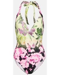 Dries Van Noten - Floral Printed Swimsuit - Lyst