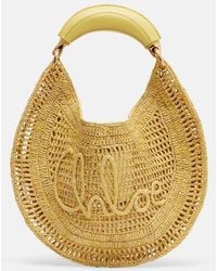 Chloé - Summer Banana Raffia Shoulder Bag - Lyst