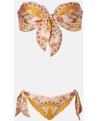 Zimmermann - Bedruckter Bikini Wylie Scarf Tie - Lyst