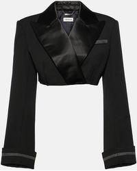 Jonathan Simkhai - Cropped-Blazer Clare Aus Einem Wollgemisch - Lyst