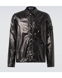 Stone Island - Hemdjacke Compass Aus Baumwolle - Lyst
