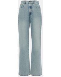 7 For All Mankind - High-rise Straight-leg Jeans - Lyst