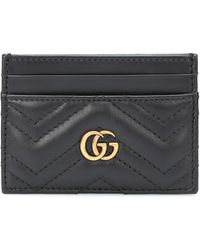 Gucci GG Marmont Leather Card Holder - Black