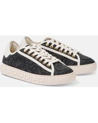 Versace - Greca Canvas Sneaker - Lyst