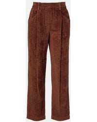 Brunello Cucinelli - Cotton Corduroy Wide-Leg Pants - Lyst