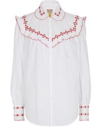 Polo Ralph Lauren Hemd aus Baumwollpopeline - Weiß