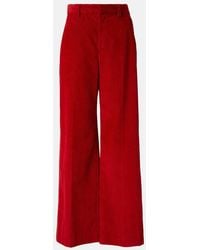 Brunello Cucinelli - High-Rise Cotton Corduroy Wide-Leg Pants - Lyst