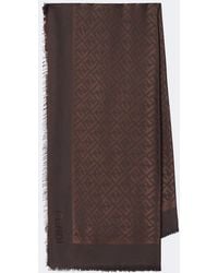 Fendi - Ff Silk And Wool Shawl - Lyst