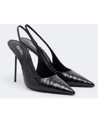 Paris Texas - Lydia Croc-Effect Leather Slingback Pumps - Lyst