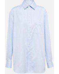 Saint Laurent - Cassandre Pinstripe Cotton Poplin Shirt - Lyst