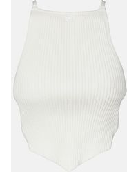 Courreges - Ribbed-Knit Cutout Tank Top - Lyst