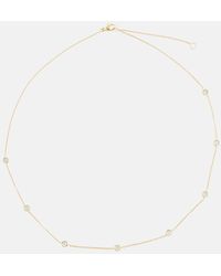 STONE AND STRAND - Halskette Diamonds By The Dozen aus 10kt Gelbgold mit Diamanten - Lyst