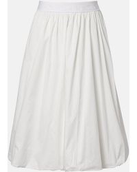 Bananhot - Alba Cotton Poplin Midi Skirt - Lyst