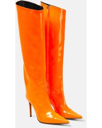 Alexandre Vauthier - Patent Leather Knee-high Boots - Lyst