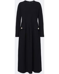 Max Mara - Wool And Cotton-Blend Midi Dress - Lyst