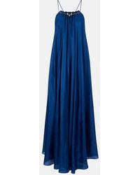 Zimmermann - Aster Beaded Halterneck Silk Maxi Dress - Lyst