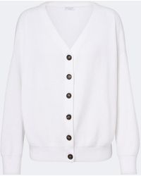 Brunello Cucinelli - Ribbed-Knit Cotton Cardigan - Lyst