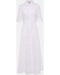STAUD - Joan Cotton Poplin Shirt Dress - Lyst