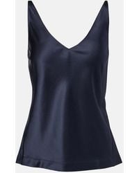 Dorothee Schumacher - Sense Of Shine Silk-Blend Satin Top - Lyst