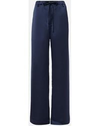Proenza Schouler - Label Magnus Satin Wide-Leg Pants - Lyst