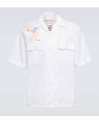 Marni - Camisa bowling de algodon bordada - Lyst