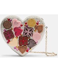 Judith Leiber - Heart Small Crystal-Embellished Clutch - Lyst
