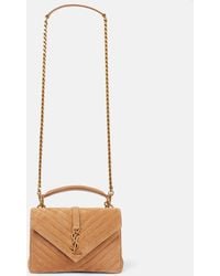 Saint Laurent - College Medium Leather Shoulder Bag - Lyst
