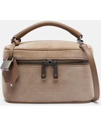Brunello Cucinelli - Sartorial Icon Small Suede Vanity Bag - Lyst