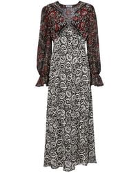 RIXO London - Bedrucktes Kleid Aoife aus Seide - Lyst
