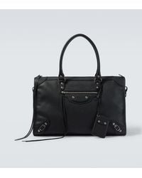 Balenciaga - Le City Business Leather Tote Bag - Lyst