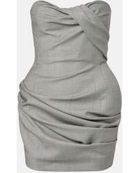 Magda Butrym - Draped Wool Corset Dress - Lyst