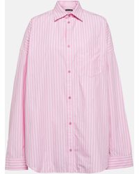 Balenciaga - Cotton Poplin Striped Shirt - Lyst