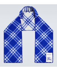 Burberry - Hooded Checked Wool Scarf - Lyst