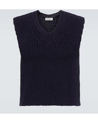 Our Legacy - Intact Ribbed-knit Cotton Sweater Vest - Lyst