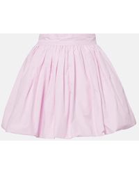 Patou - Minifalda De Algodon Fruncida - Lyst