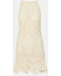STAUD - Mini Whimsy Crochet Cotton Minidress - Lyst