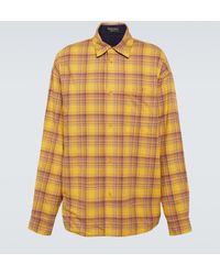 Balenciaga - Camisa reversible de algodon a cuadros - Lyst