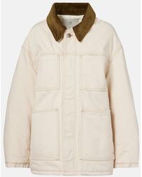 Ami Paris - Insulated Jacket With Corduroy Collar - Lyst