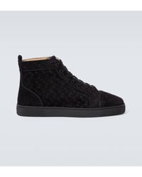Christian Louboutin - Louis Suede High-top Sneakers - Lyst