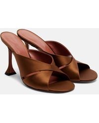 AMINA MUADDI - Salma Satin Mules - Lyst