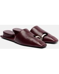 Tory Burch - Pierced Leather Mules - Lyst
