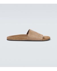 The Row - Hugh Suede Slides - Lyst