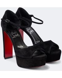 Christian Louboutin - Sandaloo 130 Suede Platform Sandal - Lyst