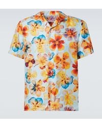 Orlebar Brown - Hibbert Floral Silk Bowling Shirt - Lyst