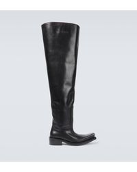 Balenciaga - Santiago Over-the-knee Leather Boots - Lyst